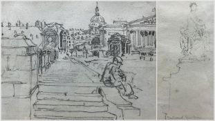 Attrib. Walter Richard Sickert (British 1860-1942): 'Tuileries Garden' and a London Square with Clas