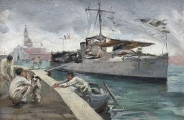 Attrib. Giulio 'Lulo' de Blaas (Italian 1888-1934): Sailors Coming into Port