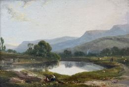 William Williams of Plymouth (British 1808-1895): Picnic by the Pond