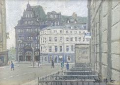 Jean Miller (Scottish 20th century): 'West End - Edinburgh'