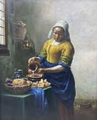 Olaf Olsen (20th/21st century) after Johannes Vermeer (Dutch 1632-1675): 'The Milkmaid'