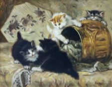 After Henriëtte Ronner-Knip (Dutch 1821-1909): Kittens at Play