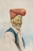 Gianni (Italian Late 19th/Early 20th century): Portrait of an Italian Man in Red Hat