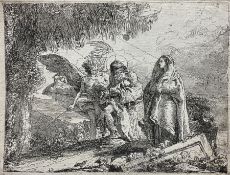 Giambattista Tiepolo (Giovanni Battista Tiepolo) (Italian 1696-1770): 'The Flight into Egypt: Mary a