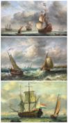 Continental School (20th Century): Dutch Sailing Vessels