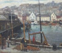 Harold Lawson Riding RCA (British 1886-1981): 'Fish Dock Scarborough'