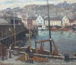 Harold Lawson Riding RCA (British 1886-1981): 'Fish Dock Scarborough'