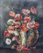 Ada Lockwood Bunce (British exh.1937-1940): Still Life of Flowers in a Vase