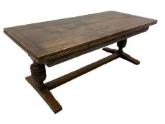 Jacobean design oak refectory dining table