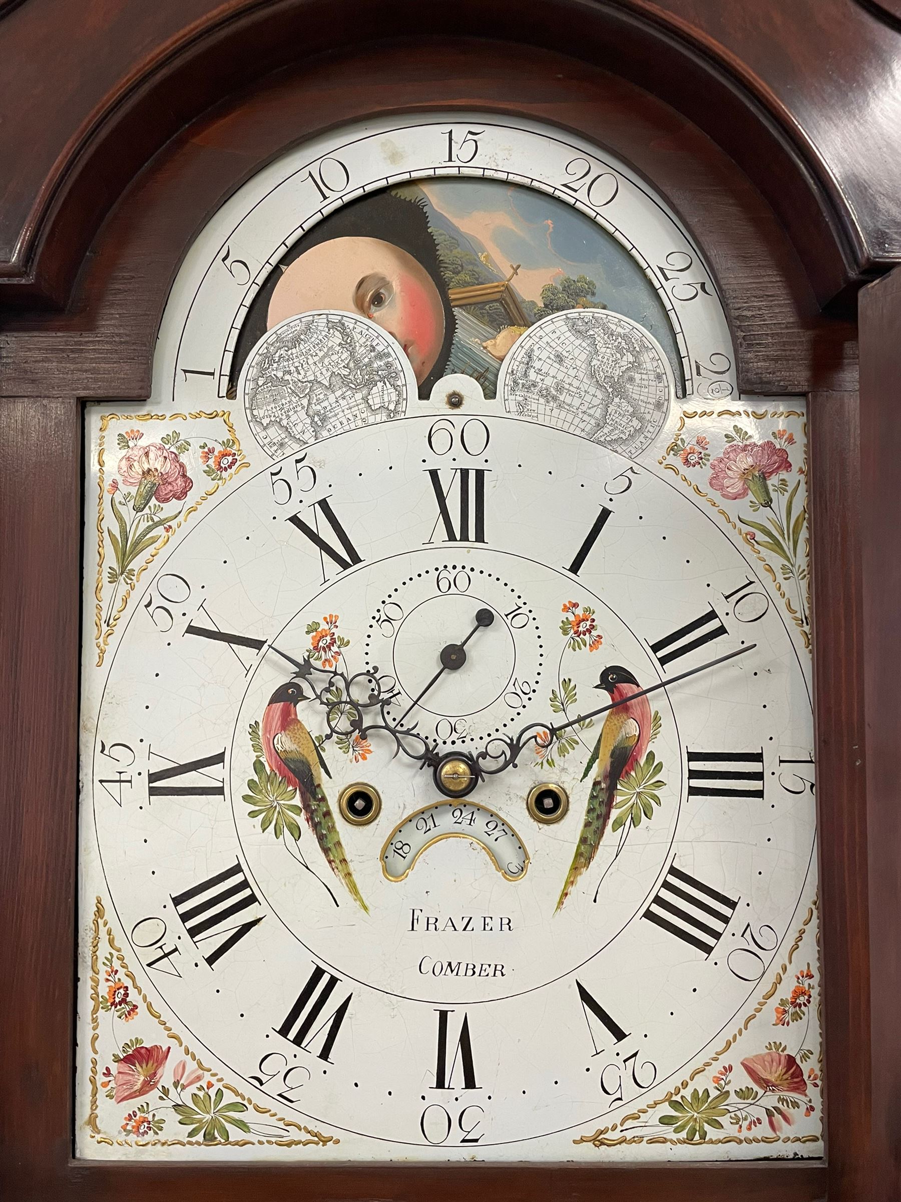 Alexander Frazer of Comber - late 18th century Irish mahogany 8-day longcase with a painted dial and - Image 5 of 10