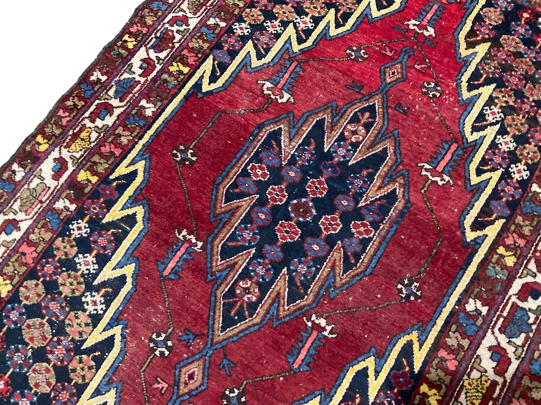 Persian Hamadan red ground rug - Image 3 of 6