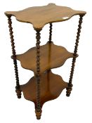 Victorian rosewood three-tier whatnot