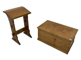 Small 20th century oak ecclesiastical book stand