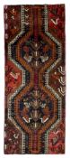 Persian tribal red ground runner rug