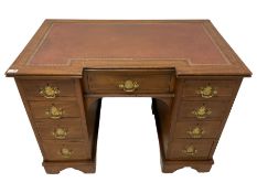Edwardian mahogany kneehole desk