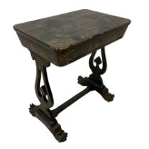 Early 19th century Chinoiserie work or sewing table