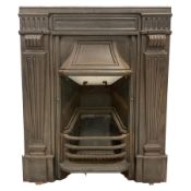 19th century cast iron fireplace inset