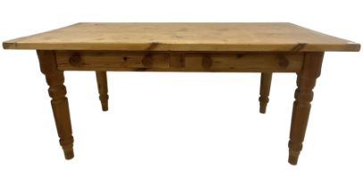 Traditional waxed pine dining or kitchen table