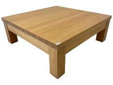 Marks & Spencer - light oak square coffee table on square block supports