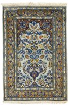 Persian Kashan pale indigo ground rug