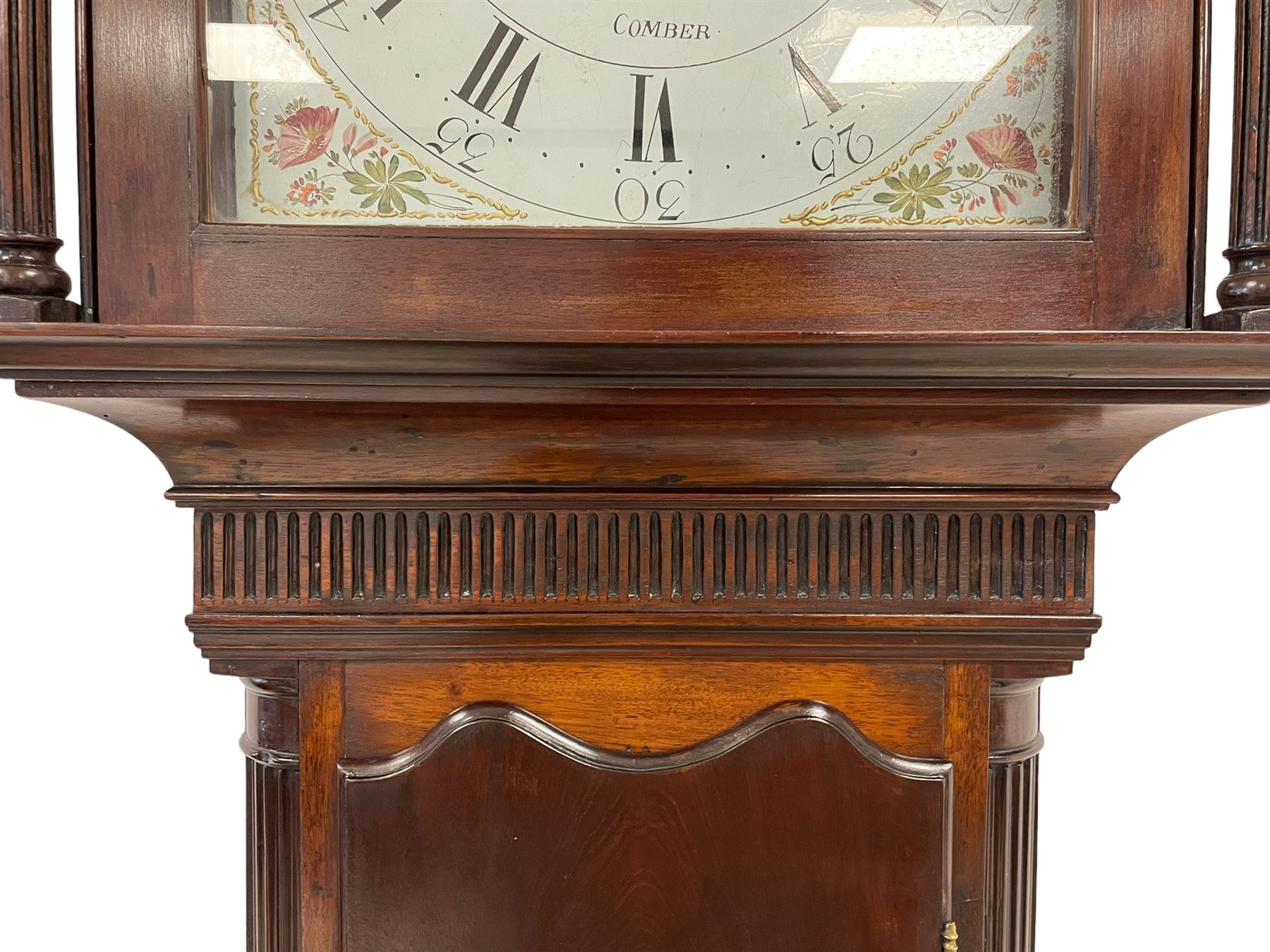 Alexander Frazer of Comber - late 18th century Irish mahogany 8-day longcase with a painted dial and - Image 4 of 10