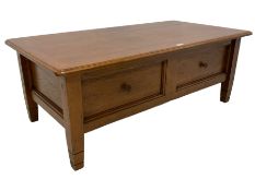 Contemporary light oak coffee table