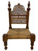 Burmese hardwood low chair