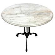Marble and cast iron table
