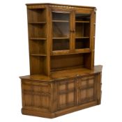 Ercol - 'Mural' sectional elm wall display unit