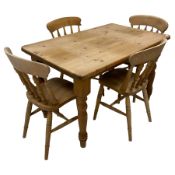 20th century pitch pine kitchen table