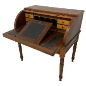 Victorian walnut roll-top desk