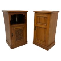 Edwardian walnut bedside cabinet