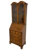 Reprodux - Georgian design walnut bureau bookcase