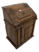 17th century oak bible box on cupboard