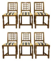 Knightman - set of six oak dining chairs