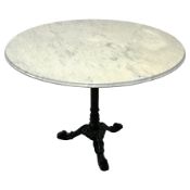 Marble and cast iron table