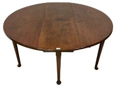 George III mahogany drop-leaf dining table