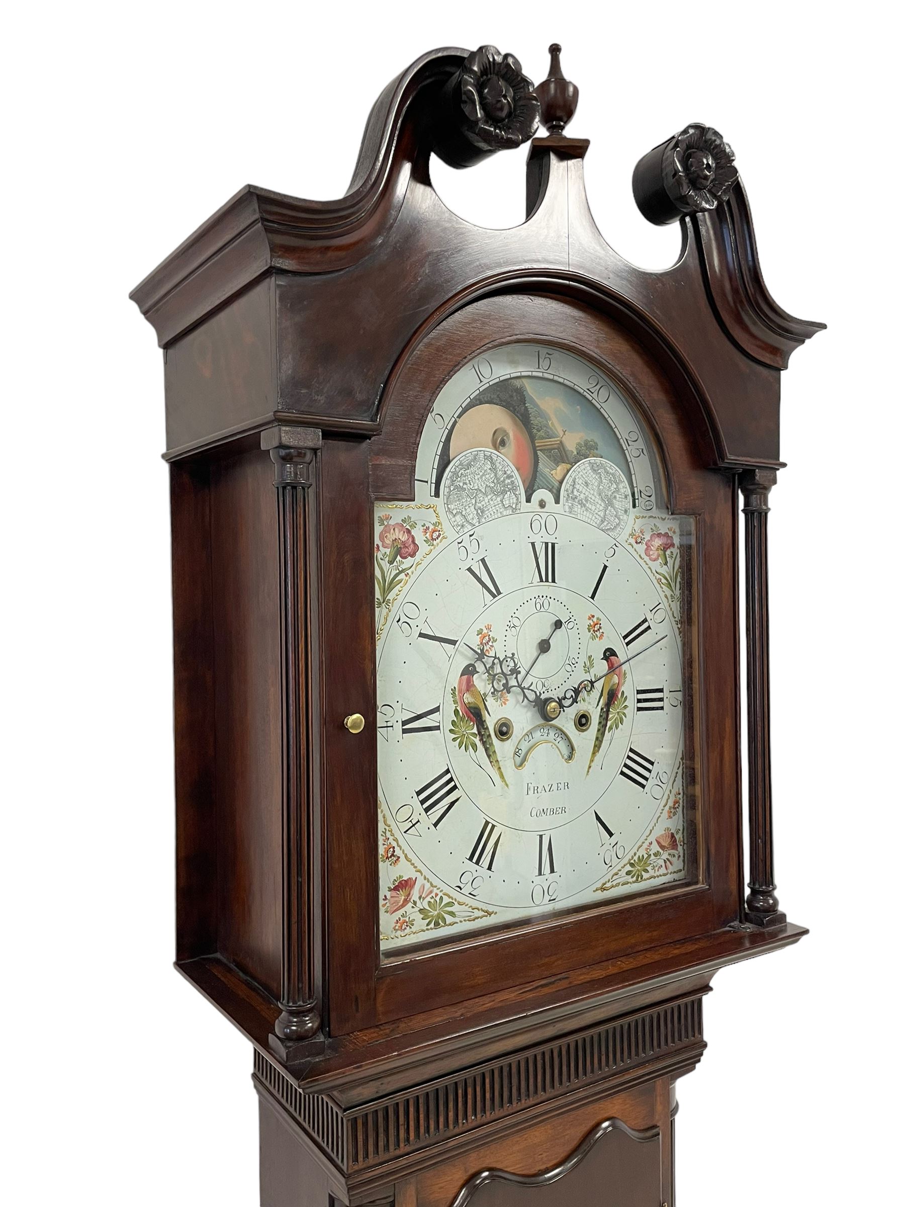 Alexander Frazer of Comber - late 18th century Irish mahogany 8-day longcase with a painted dial and - Image 3 of 10