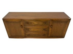 Ercol - mid-20th century elm 'Windsor' sideboard