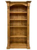 Pine floor standing open bookcase