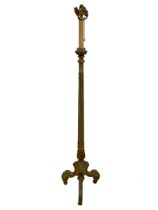 Italian design green painted and parcel gilt standard lamp