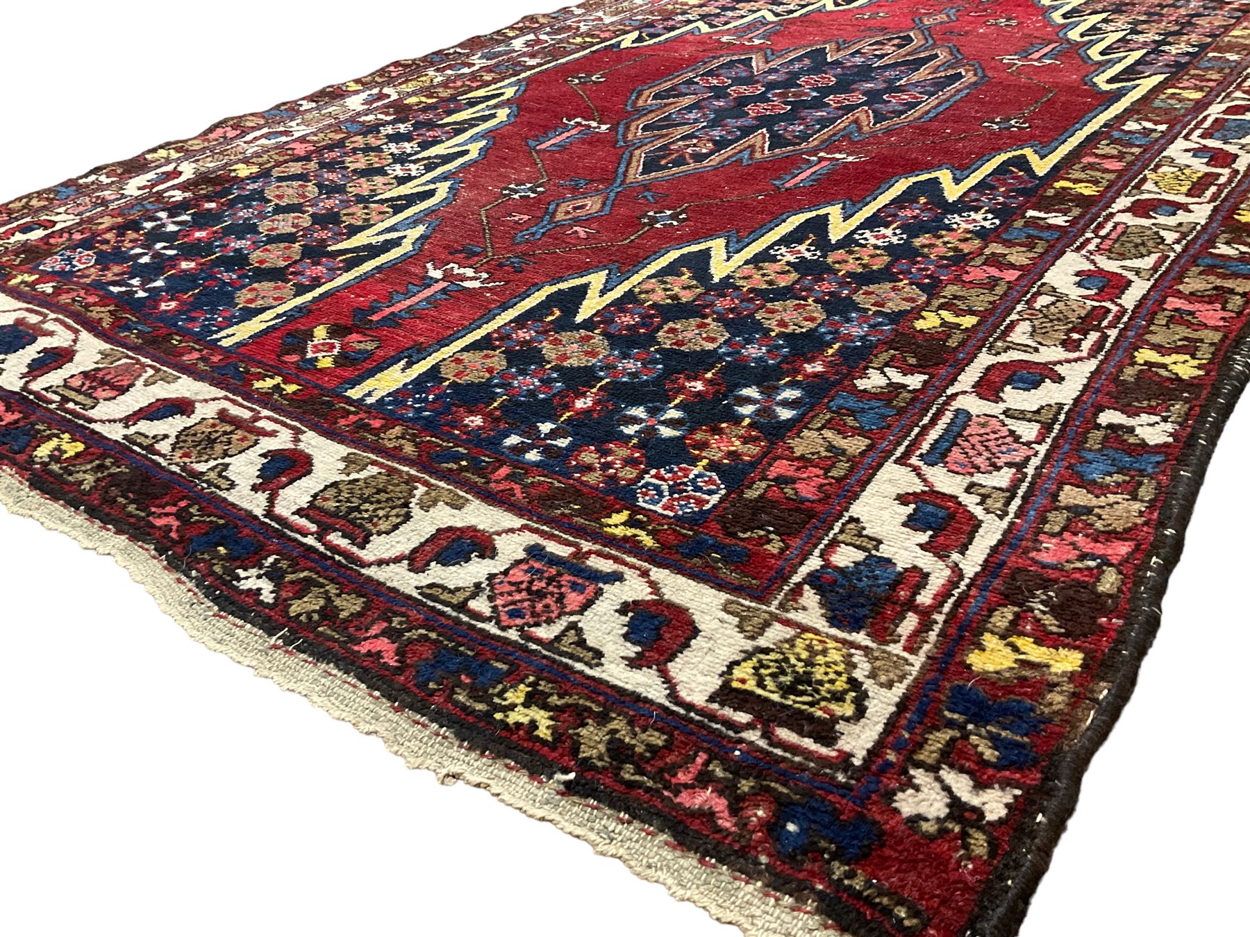 Persian Hamadan red ground rug - Image 4 of 6