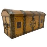 19th century Northern European painted oak sea chest