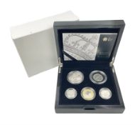 The Royal Mint United Kingdom 2010 silver proof piedfort five coin set