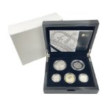 The Royal Mint United Kingdom 2010 silver proof piedfort five coin set