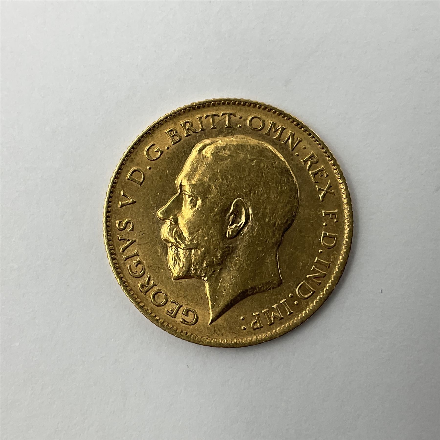 King George V 1911 gold half sovereign coin - Image 4 of 4