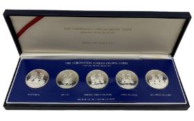 The Coronation Jubilee Crown Coins sterling silver proof set