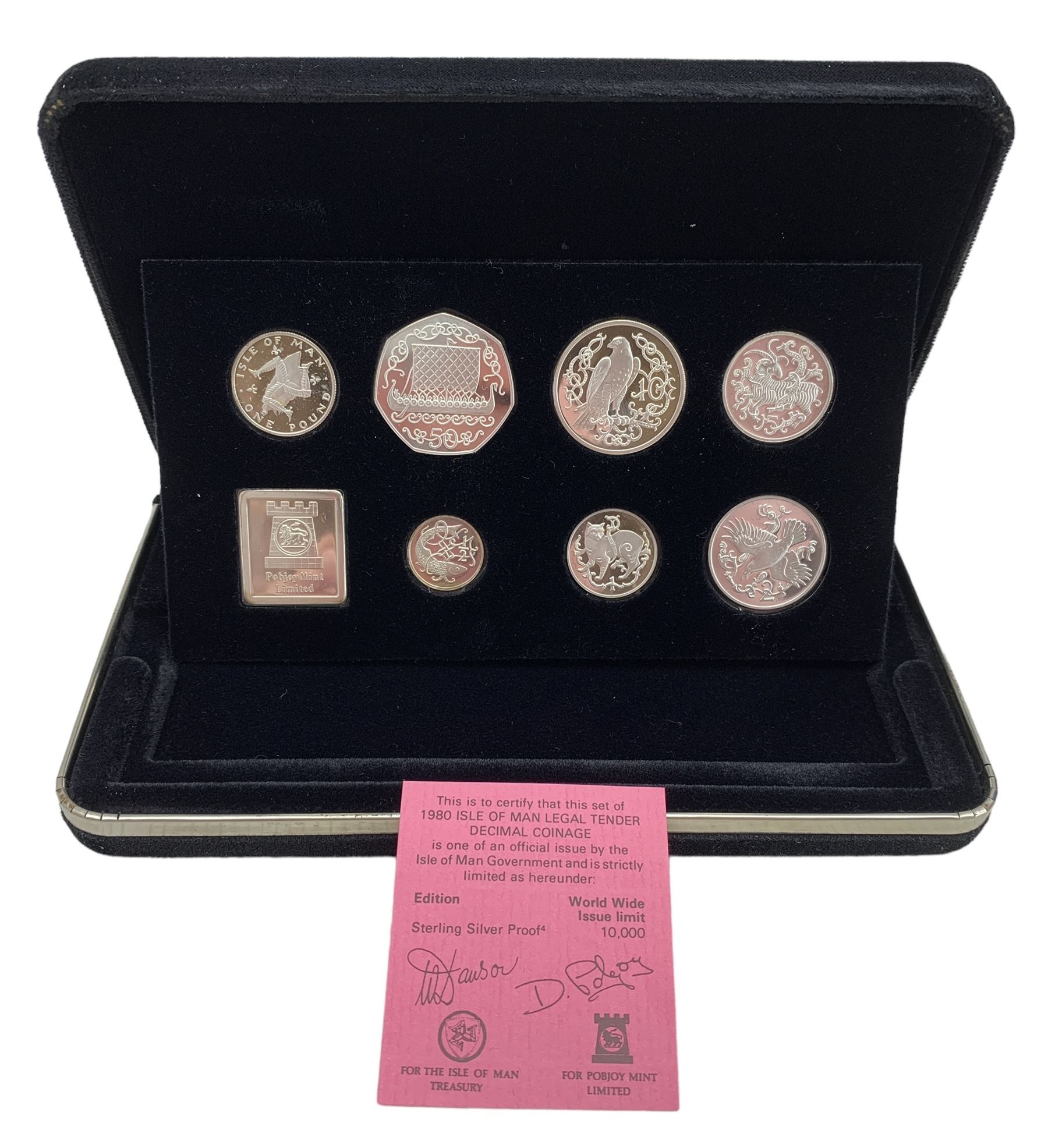 Pobjoy Mint Isle of Man proof sterling silver six coin set - Image 2 of 3