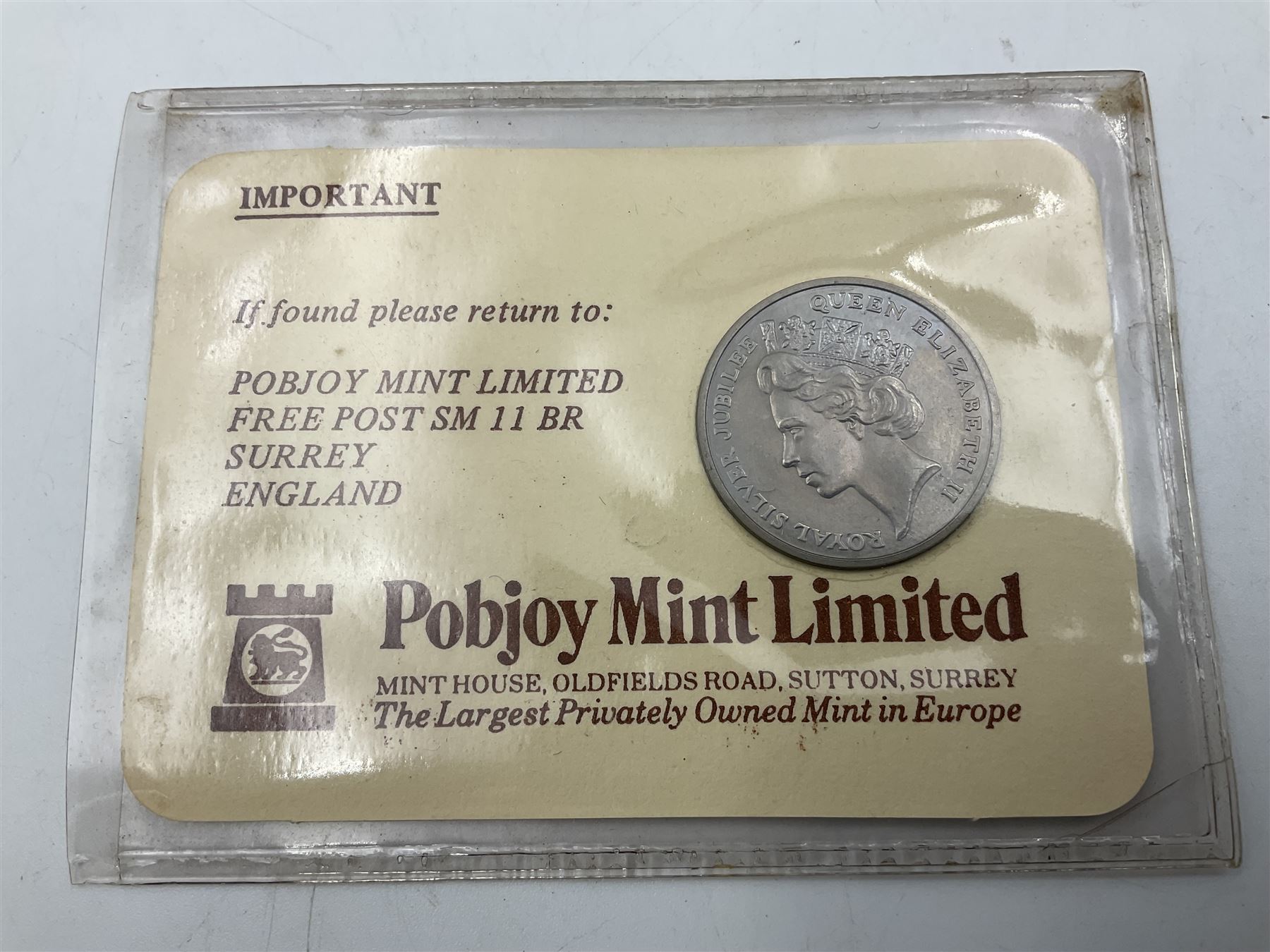 Pobjoy Mint sterling silver proof seven crown coin and gold plated sterling silver proof 'Silver Jub - Image 2 of 8