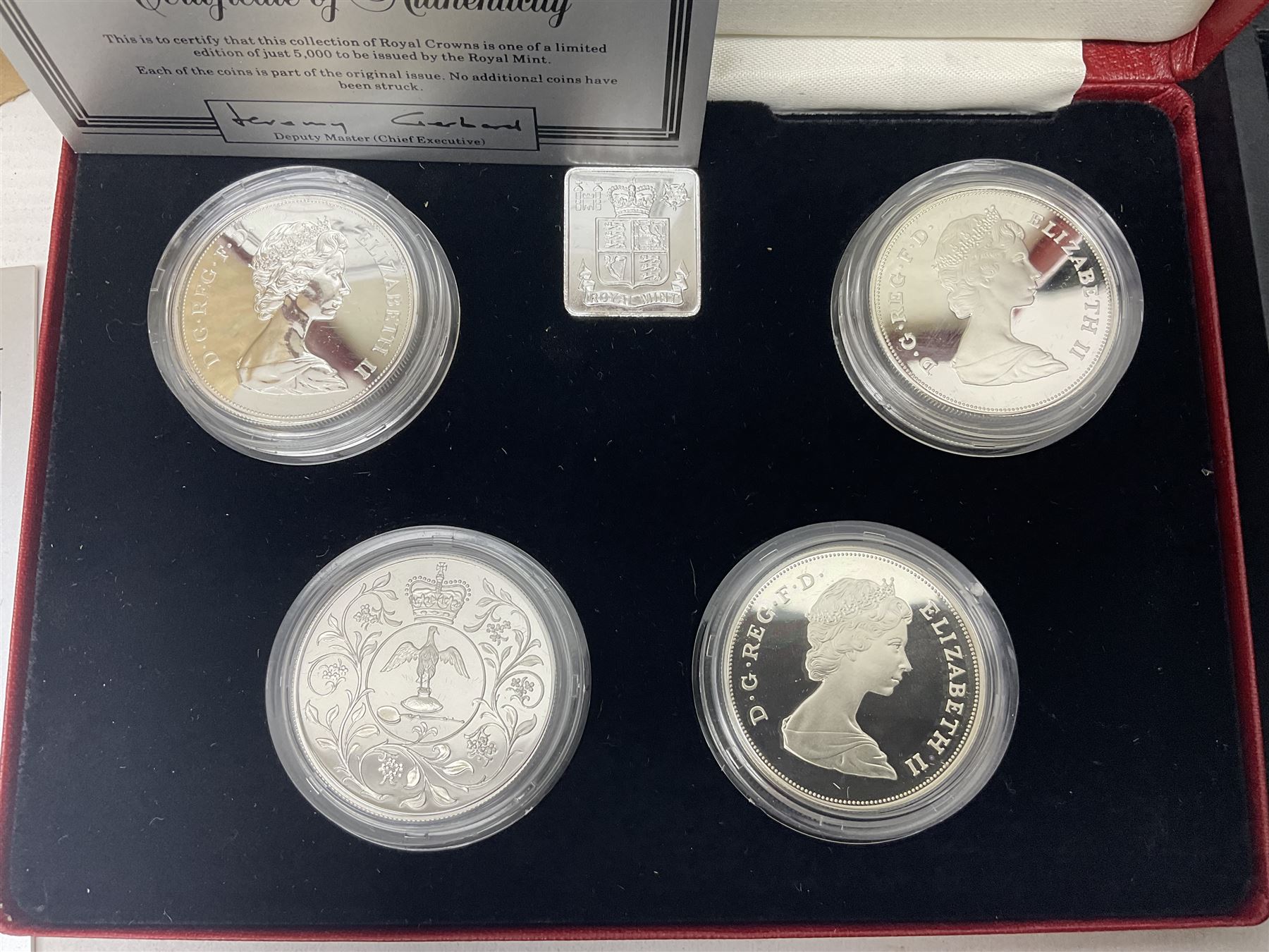 The Royal Mint United Kingdom 1972 - 1982 'The Queen Elizabeth II Collection' comprising four sterli - Image 6 of 9